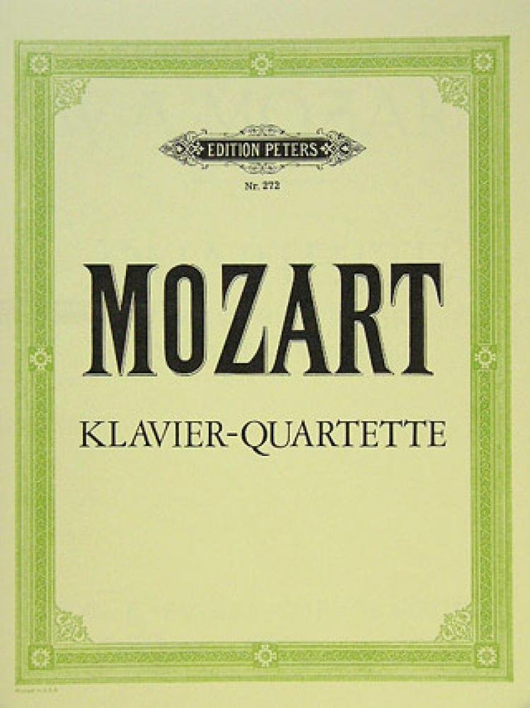 Piano quartets in g minor k478, e flat k493 book