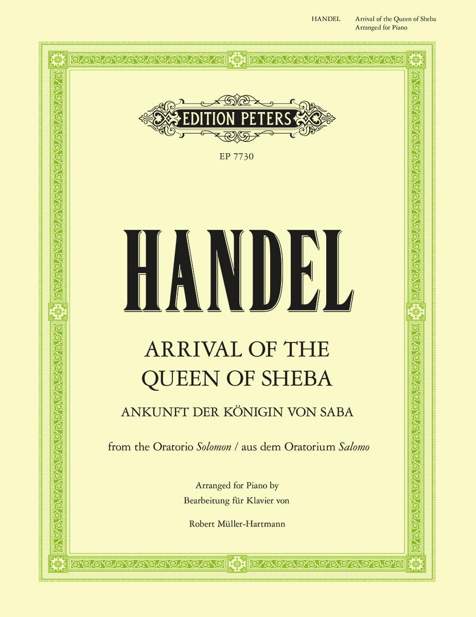 ARRIVAL OF THE QUEEN OF SHEBA PIANO Sheet Music