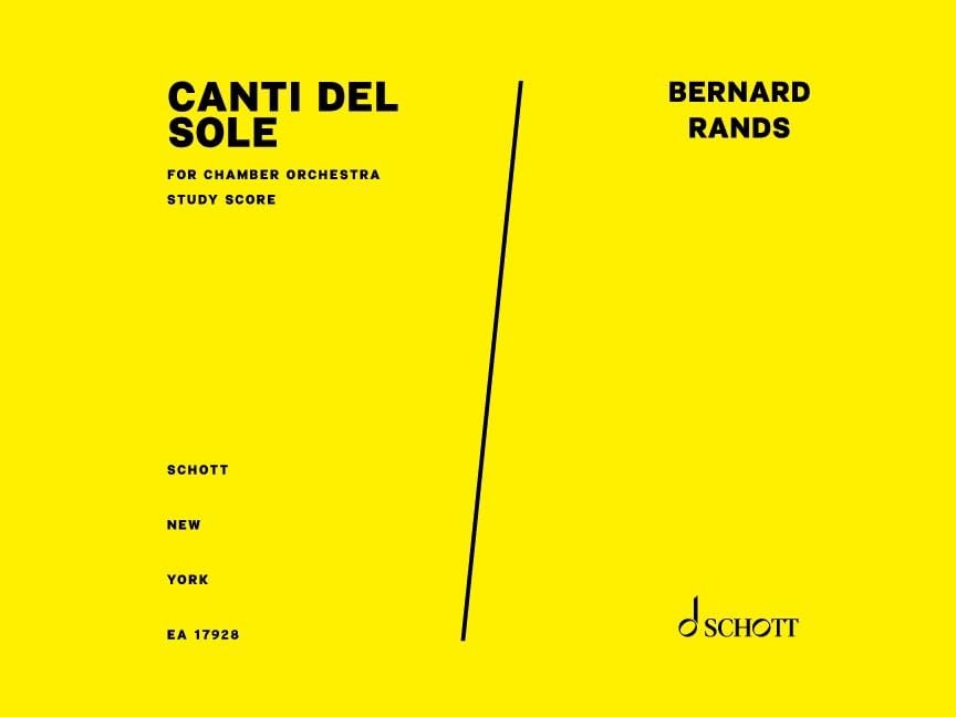 Canti Del Sole: for tenor and chamber ensemble. tenor and chamber ensemble. Partition d'étude. book