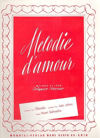 Mélodie d'amour: Einzelausgabe Gesang und Klavier (dt/en) Music