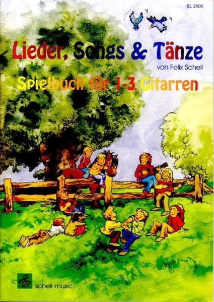 Meine Gitarrenschule / Lieder, Songs + Tänze: für Kinder / Spielbuch für 1-3 Gitarren (Gitarre Noten Unterricht: Gitarre junior) Sheet Music