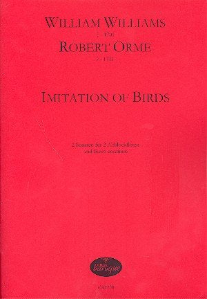 Imitation of Birds : 2 Sonaten für 2 Altblockflöten und Bc Sheet Music