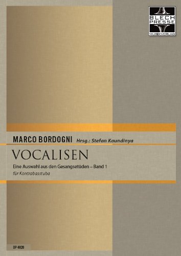 Vocalisen für Kontrabasstuba Band 1 (gesangliche Übungen und Etüden für Tuba in tiefer Lage) Sheet Music