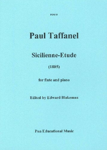 Taffanel: Sicilienne-Etude (1885) (Flute & Piano), ed. Blakeman book