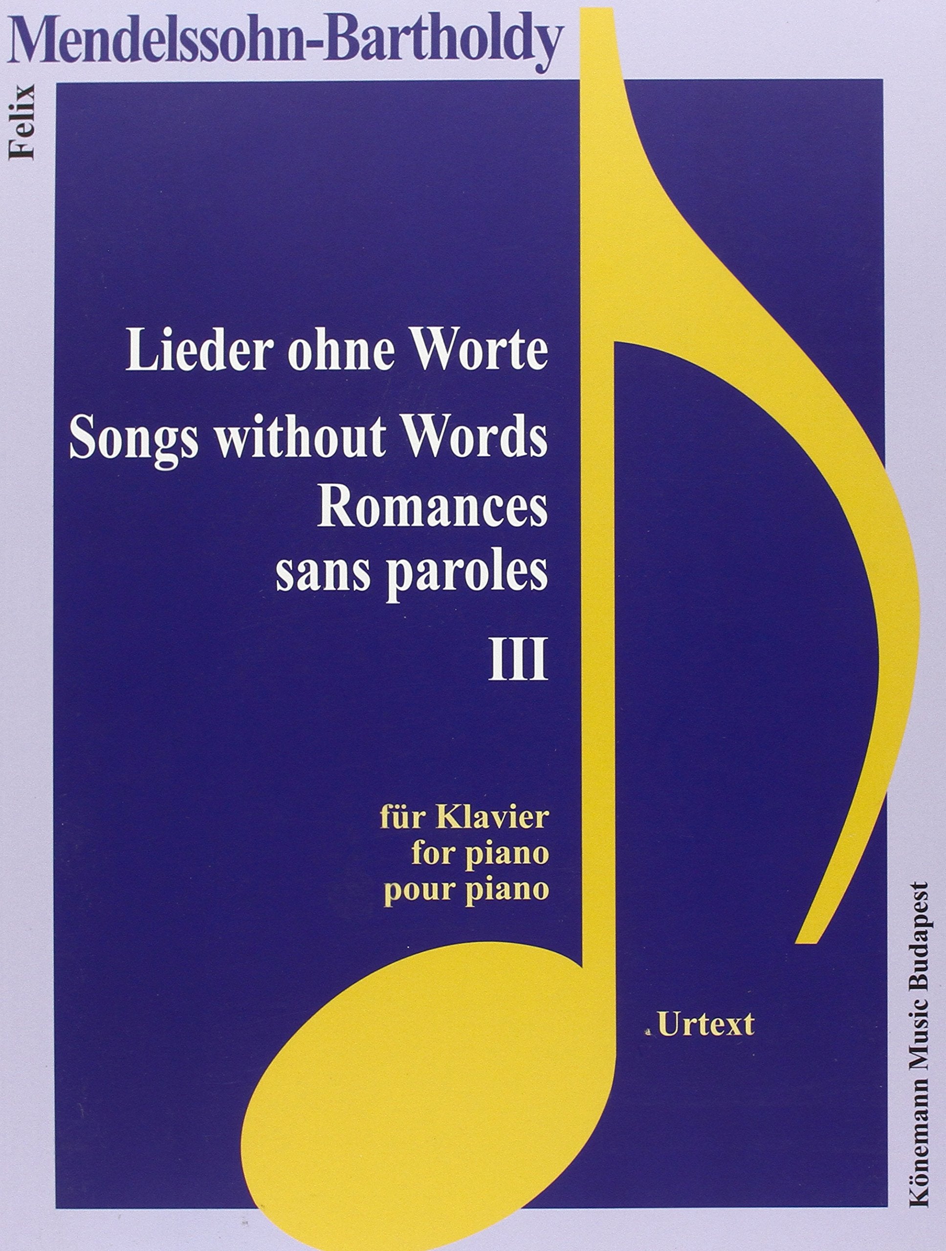 Mendelssohn-Bartholdy, Lieder ohne Worte III Books