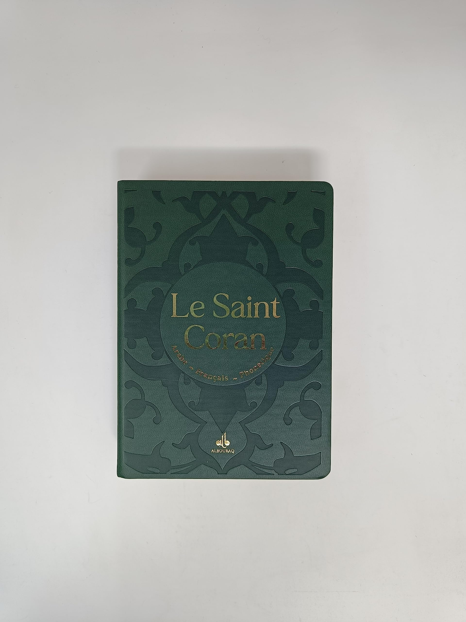 Saint Coran phonétique (13 x 17 cm) - (ar-fr-ph) - Couverture Daim vert foncé book