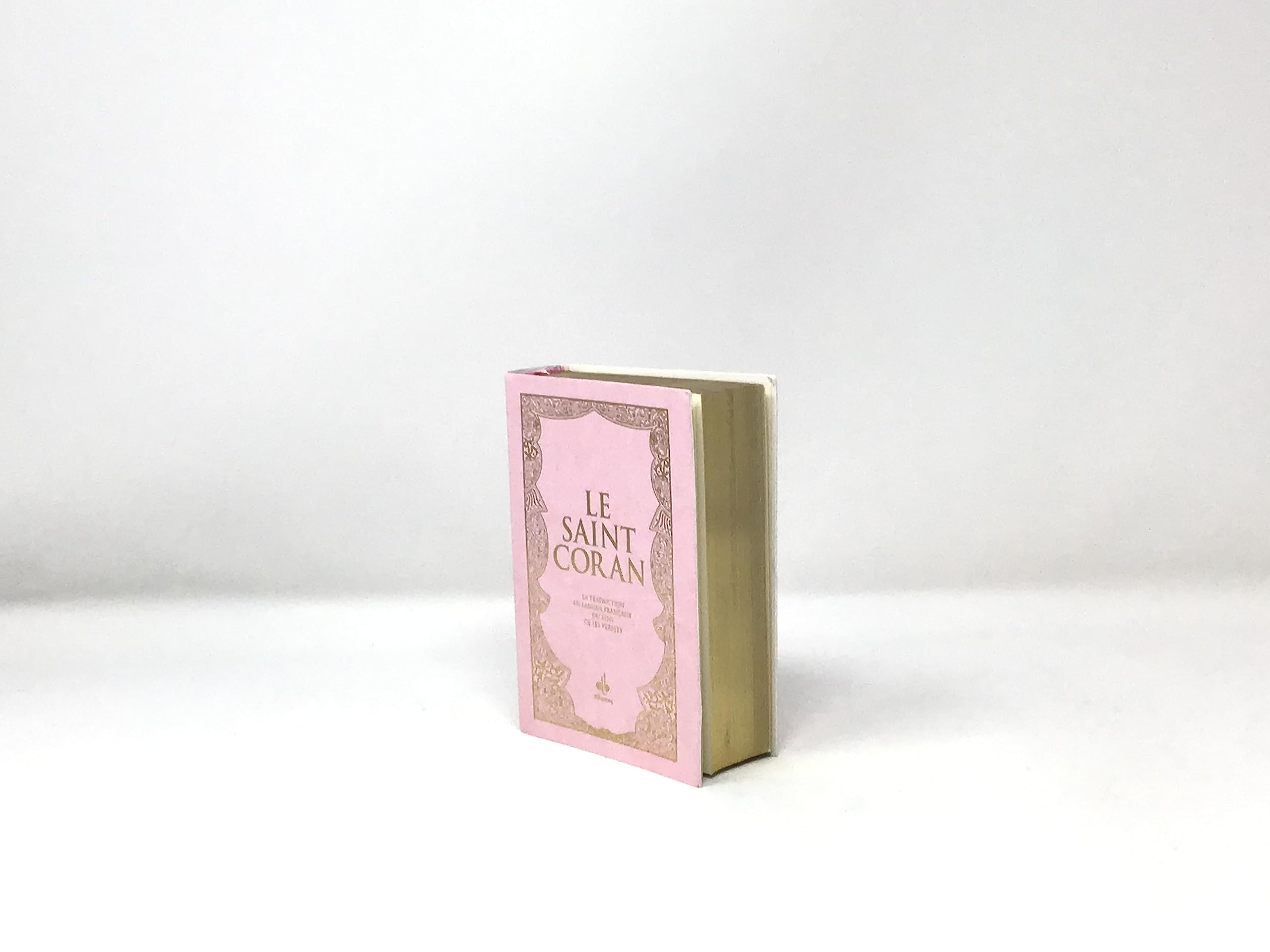 Saint Coran Français souple - Poche - Rose clair - Or book