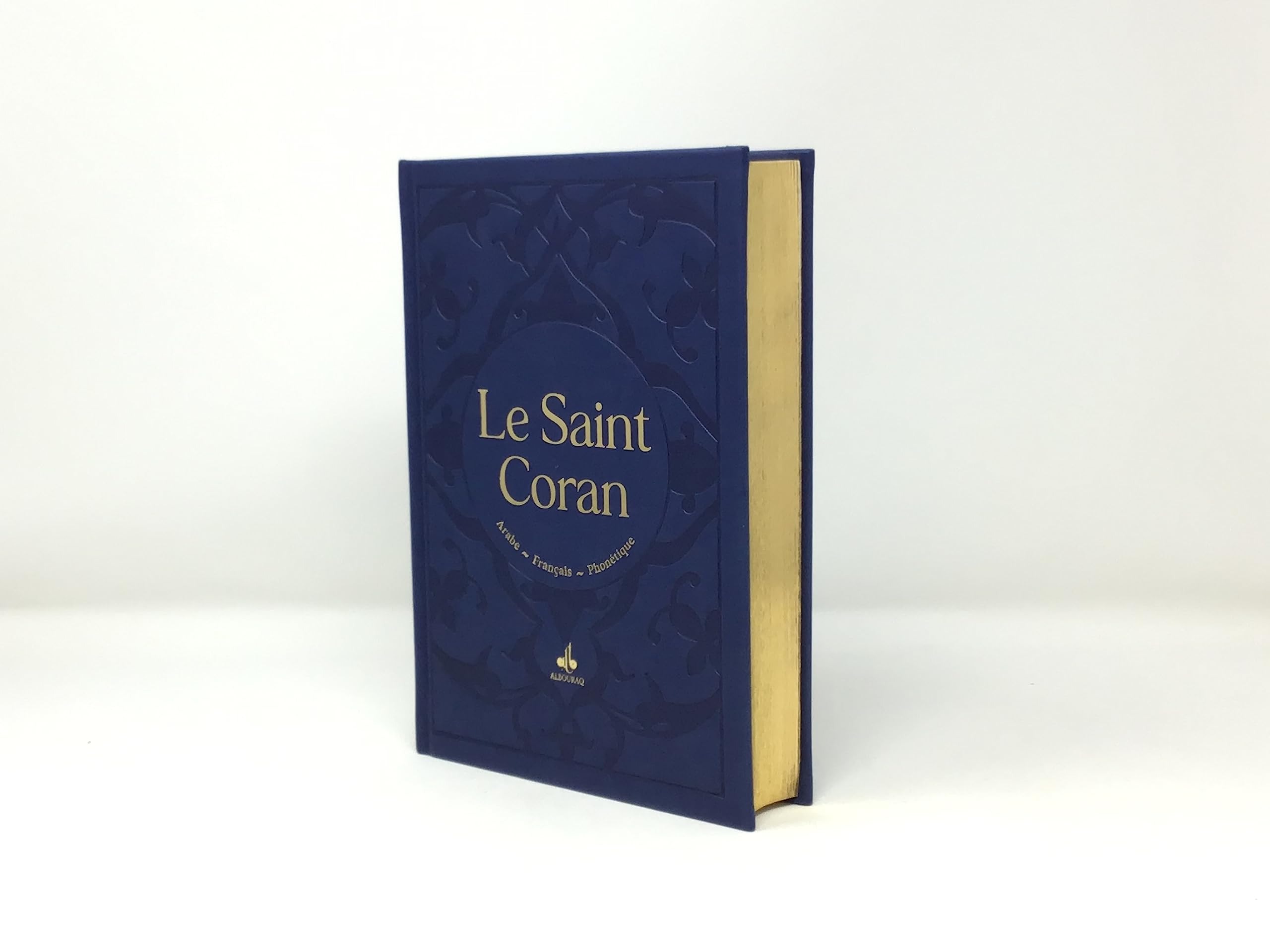 Saint Coran Arabe Français Phonétique cartonné (17 x 24 cm) - Bleu nuit - Or book