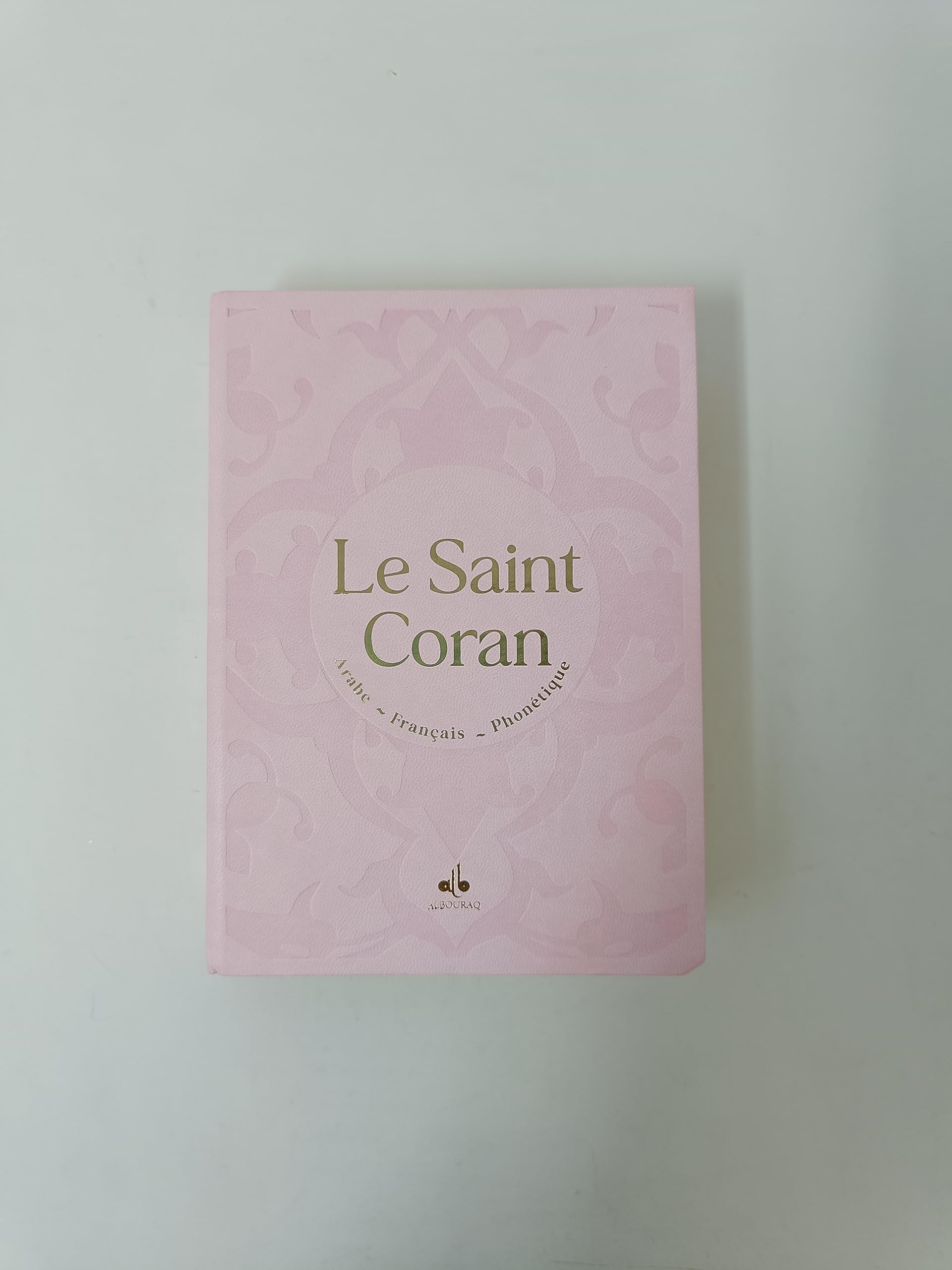 Saint Coran Arabe français phonétique cartonné (13 x 17 cm) - Rose - Dorure book
