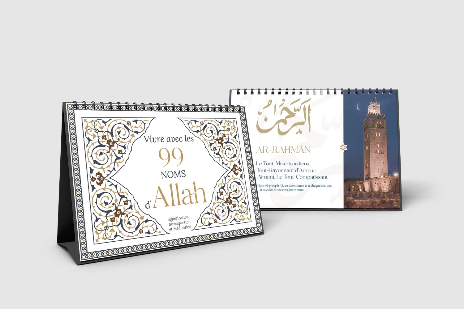 Vivre avec les 99 noms d'Allah - Chevalet -Calendrier book