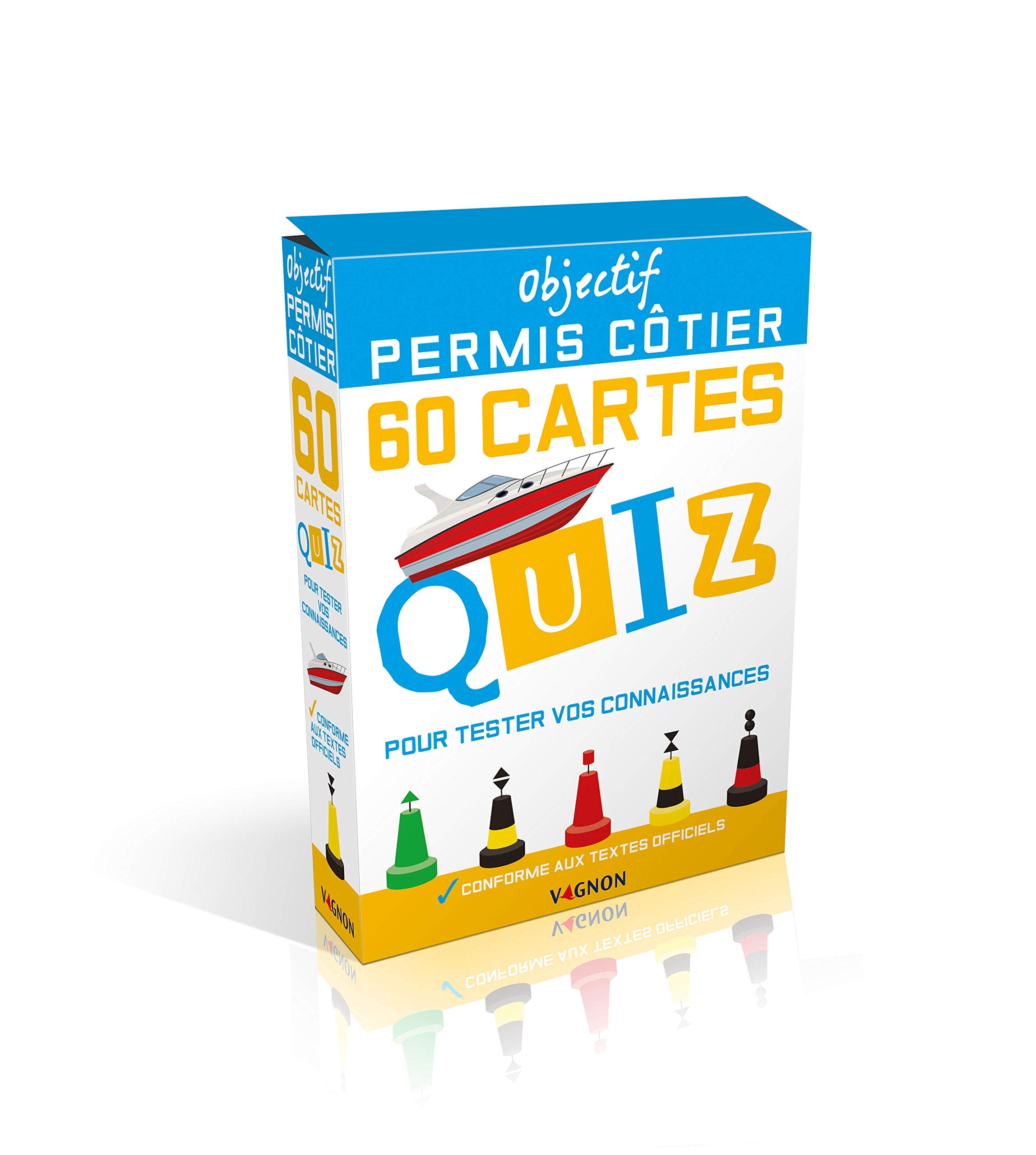 Objectif permis côtier - 60 cartes quiz pour tester vos connaissances Leisure & Fun