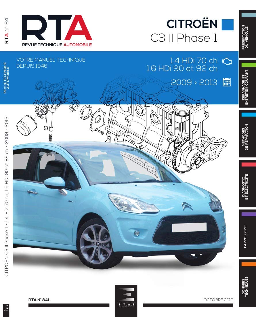 E-T-A-I - Revue Technique RTA 841 CITROEN C3 II Phase 1 (2009 à 2013) Books