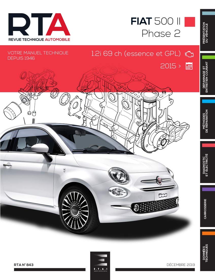 E-T-A-I - Revue Technique RTA 843 FIAT 500 II Phase 2 (2015 à ce jour) Science
