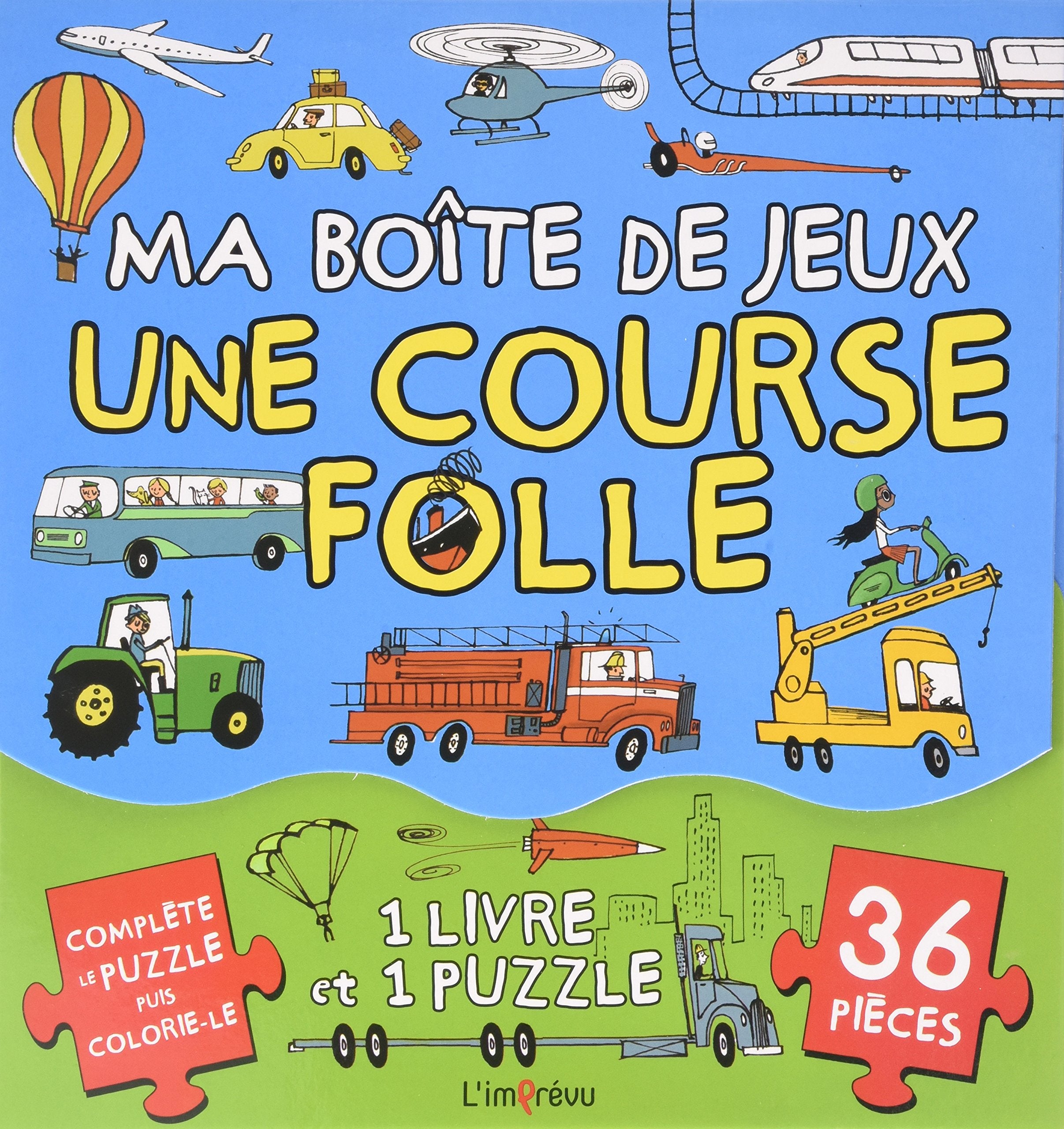 Ma boite de jeux - Une course folle: Avec 1 livre et 1 puzzle de 36 pièces Books