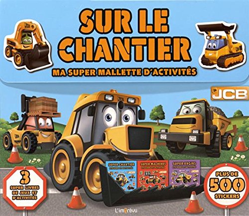 Ma super mallette d'activités sur le chantier: 3 super livres de jeux et d'activités, plus de 500 stickers book