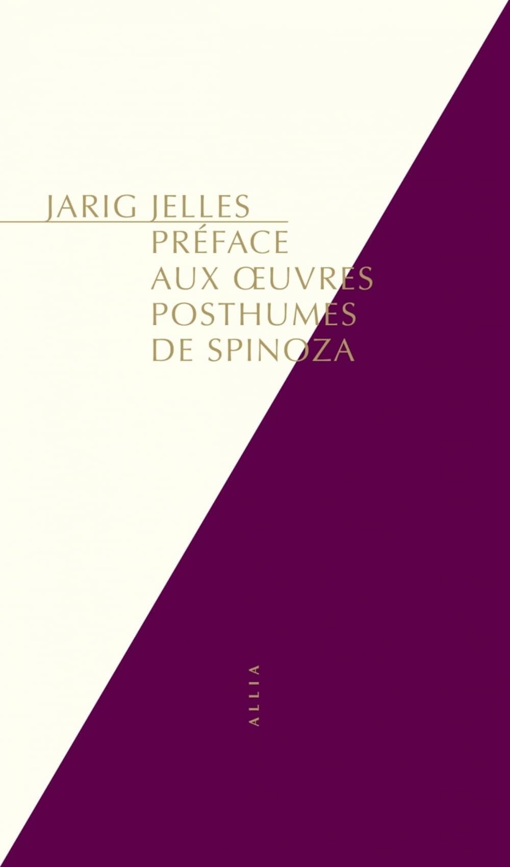 PREFACE AUX OEUVRES POSTHUMES DE SPINOZA Philosophy