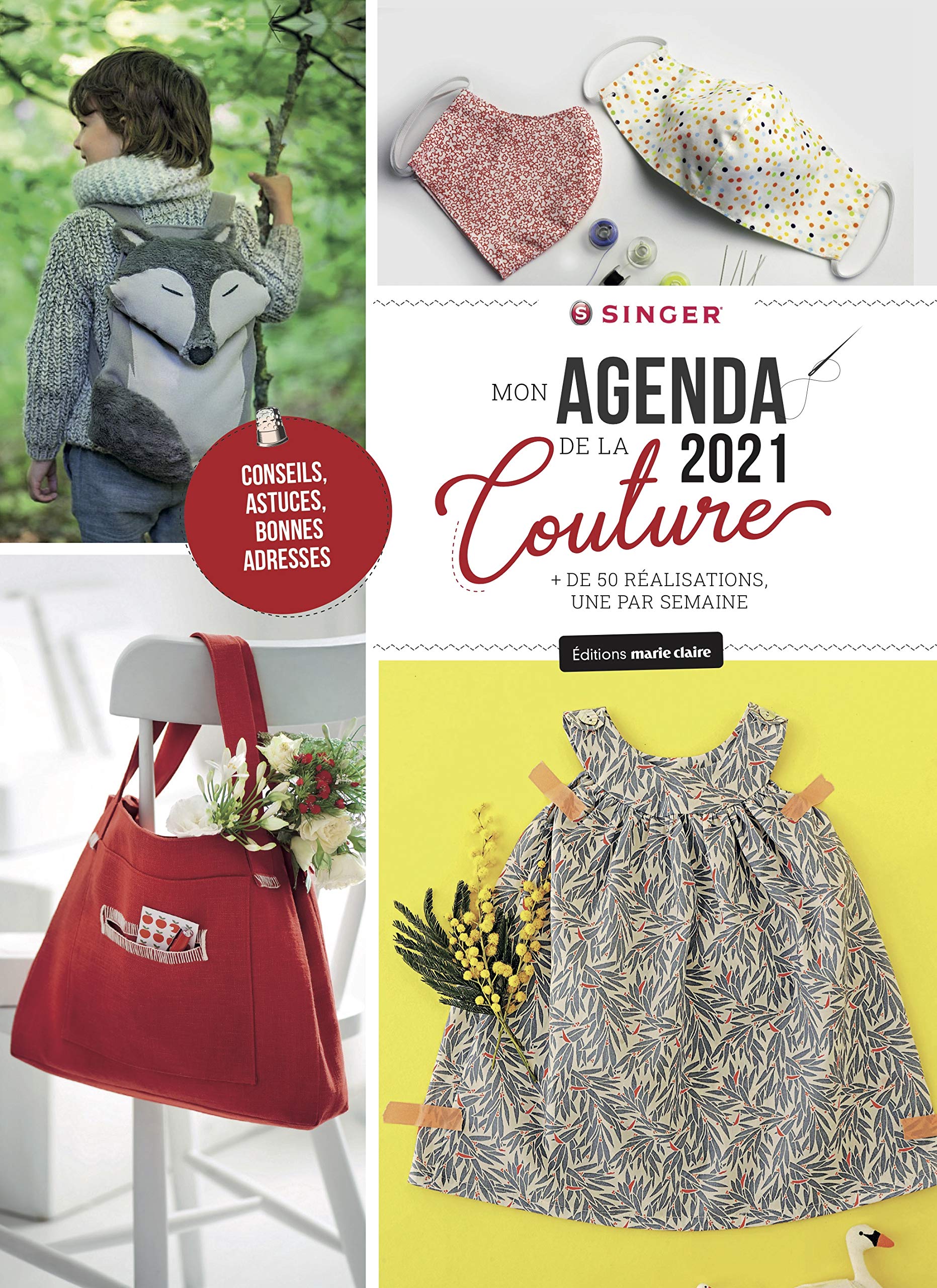 Mon agenda de la couture 2021 (Singer): + de 50 réalisations, une par semaine Hobbies & Crafts