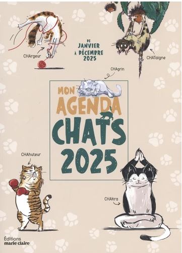 Mon agenda chat 2025 : de janvier à décembre 2025 Books