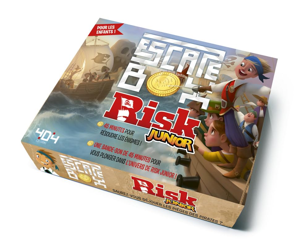 Escape box RISK Junior (Hasbro) - Escape game enfant de 2 à 5 joueurs - De 8 à 12 ans book