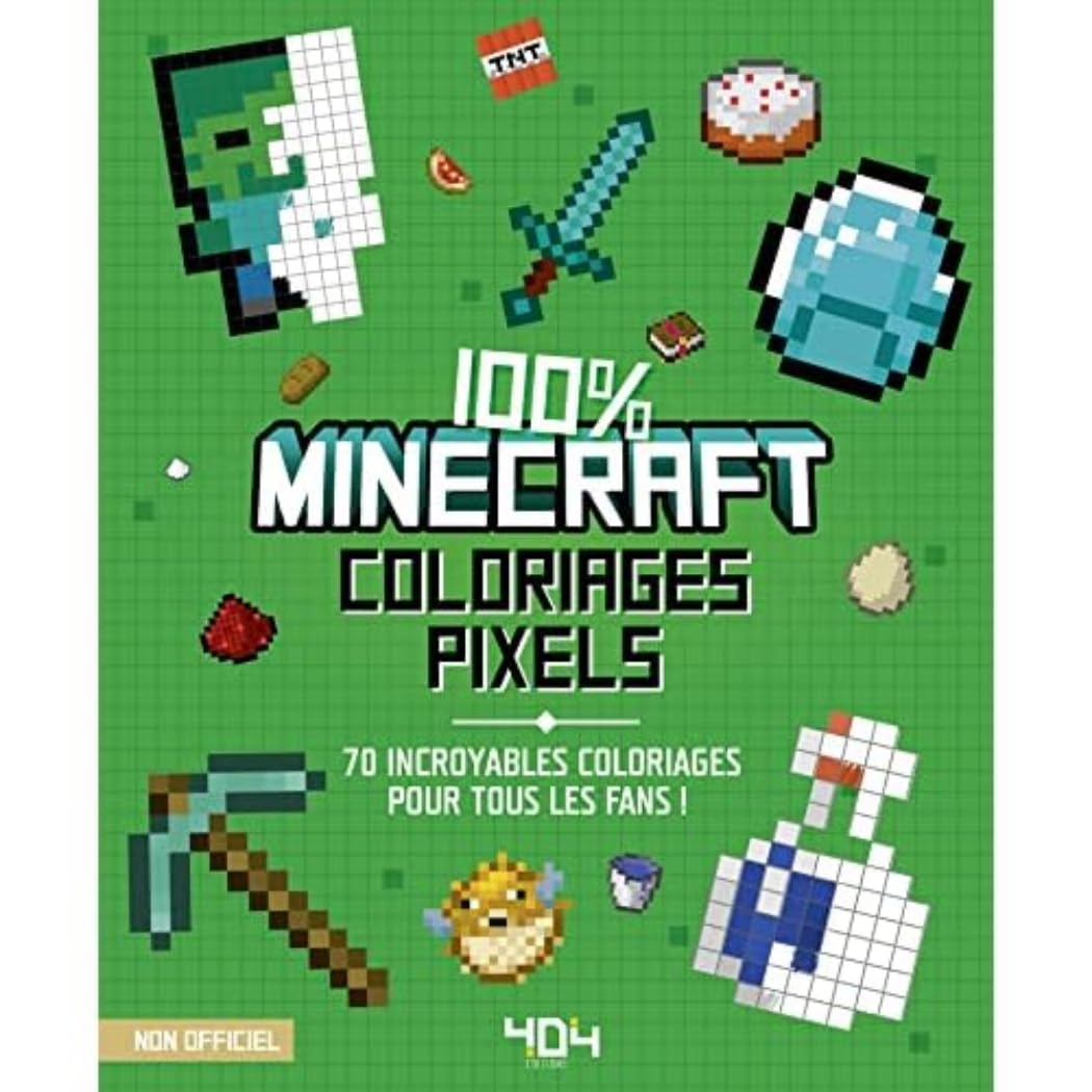 Coloriages pixel - 100% Minecraft - Album de 70 coloriages - Dès 3 ans book