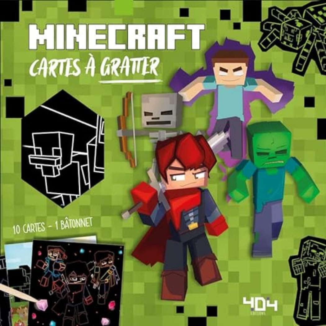 Cartes à gratter Minecraft - Pochette Loisirs créatifs - De 7 à 11 ans book