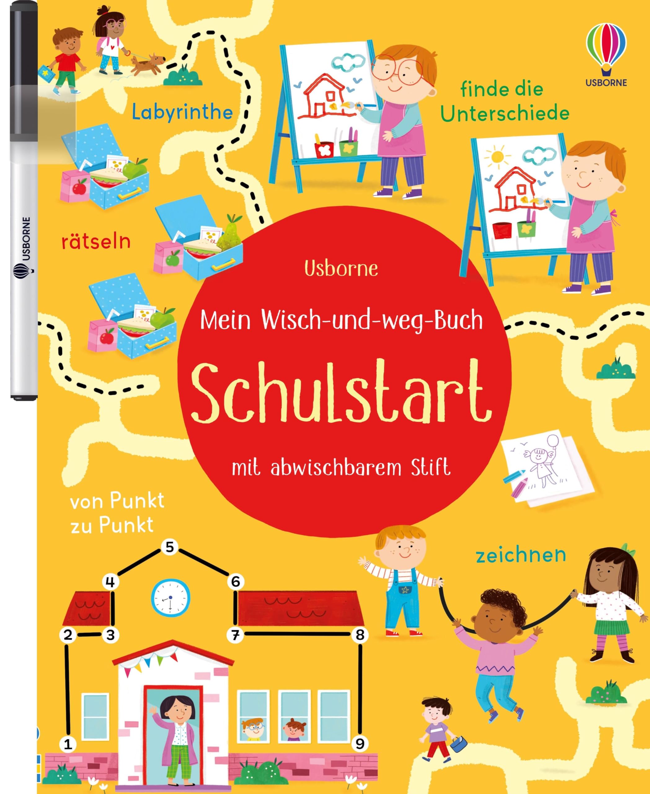 Mein Wisch-und-weg-Buch: Schulstart: mit abwischbarem Stift - Zähl-, Zuordnungs- und Schwungübungen für Kinder ab 4 Jahren Babies & Toddlers