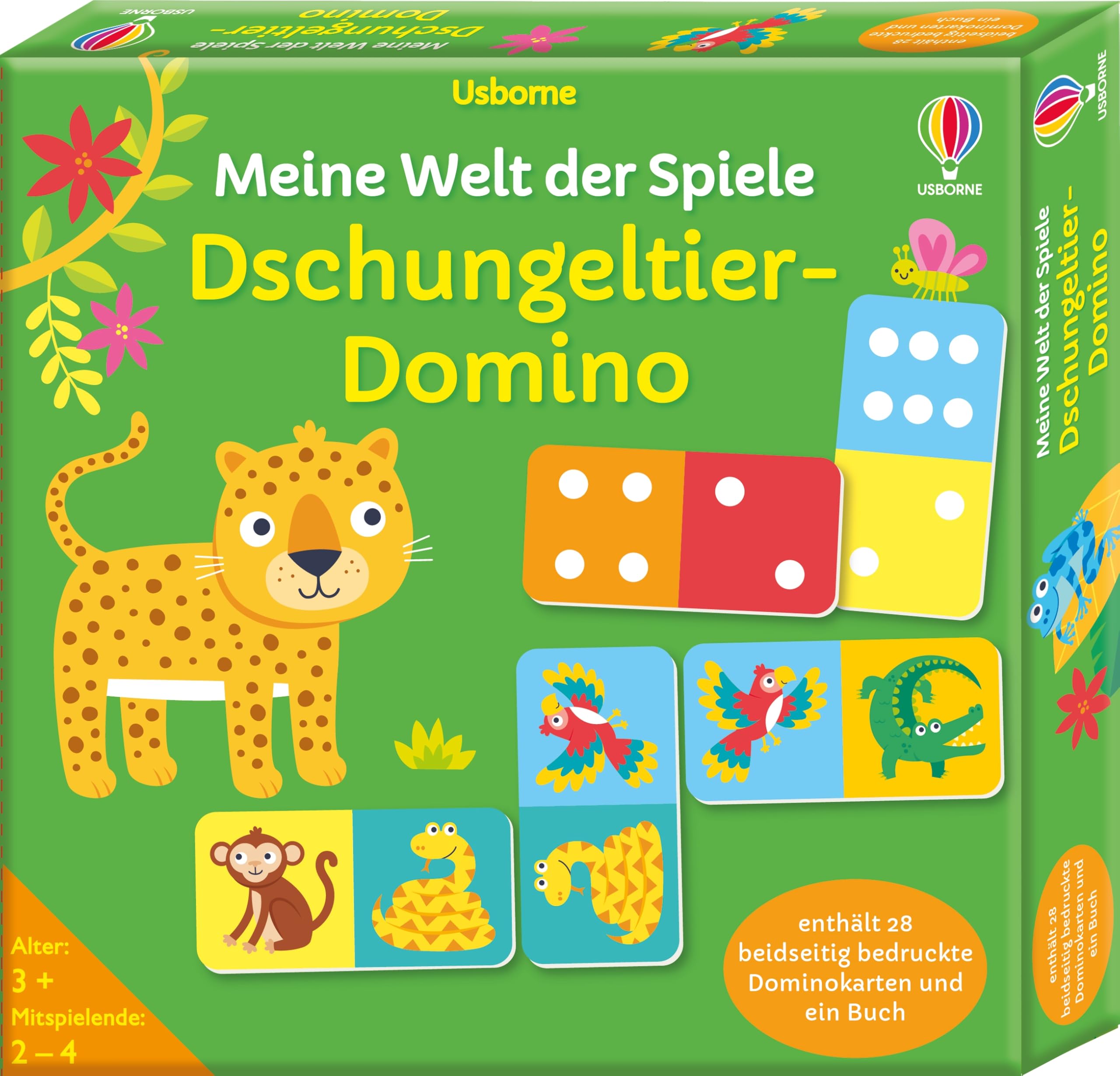 Meine Welt der Spiele: Dschungeltier-Domino: enthält 28 beidseitig bedruckte Dominokarten und ein Buch – für Kinder ab 3 Jahren Tiptoi & Games