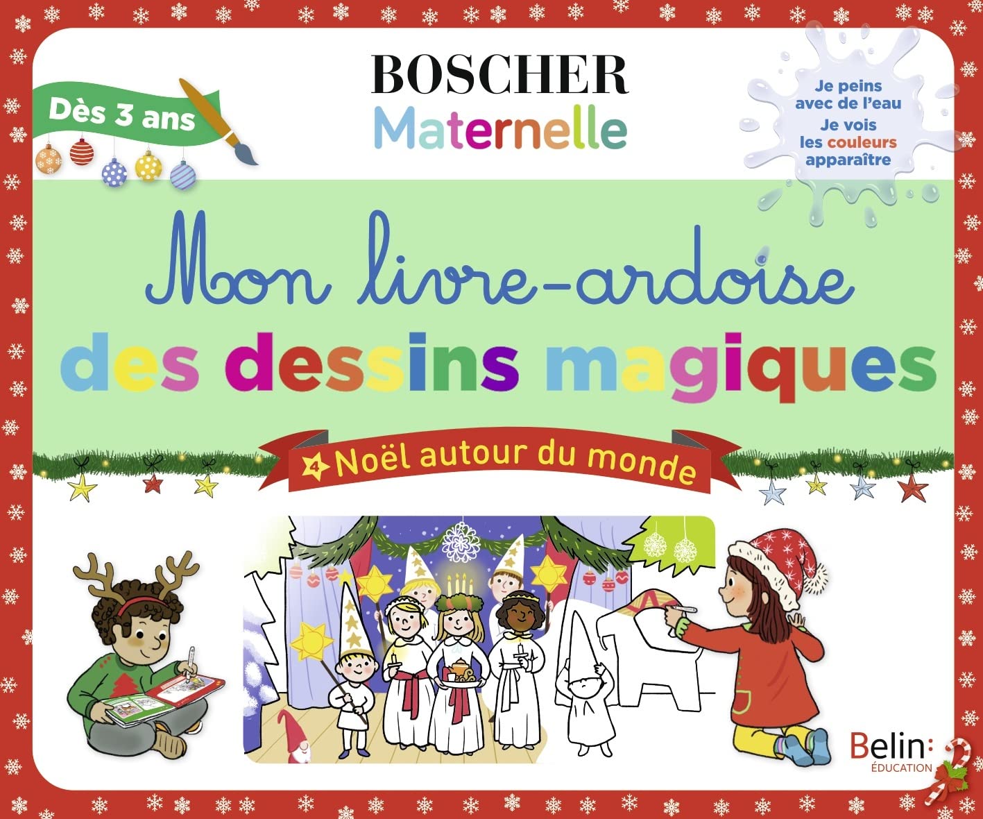 Mon livre-ardoise des dessins magiques - Noël autour du monde book