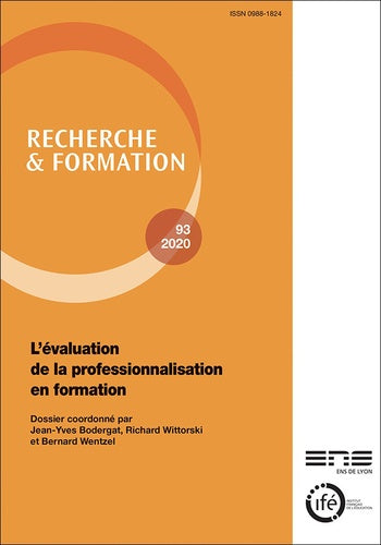 Recherche et formation, n° 93. L'évaluation de la professionnalisation en formation book