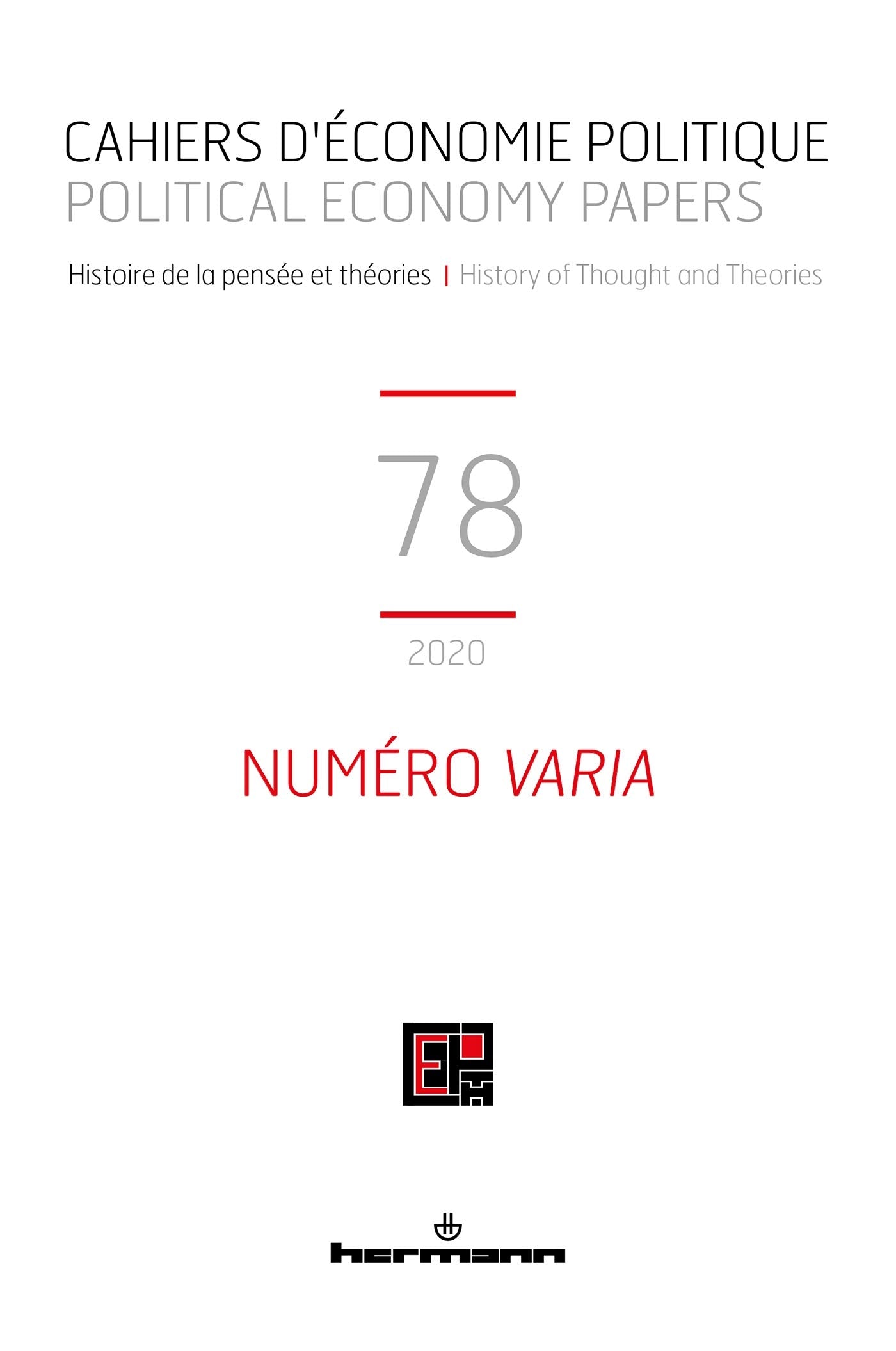 Cahiers d'économie politique n°78: Numéro varia book