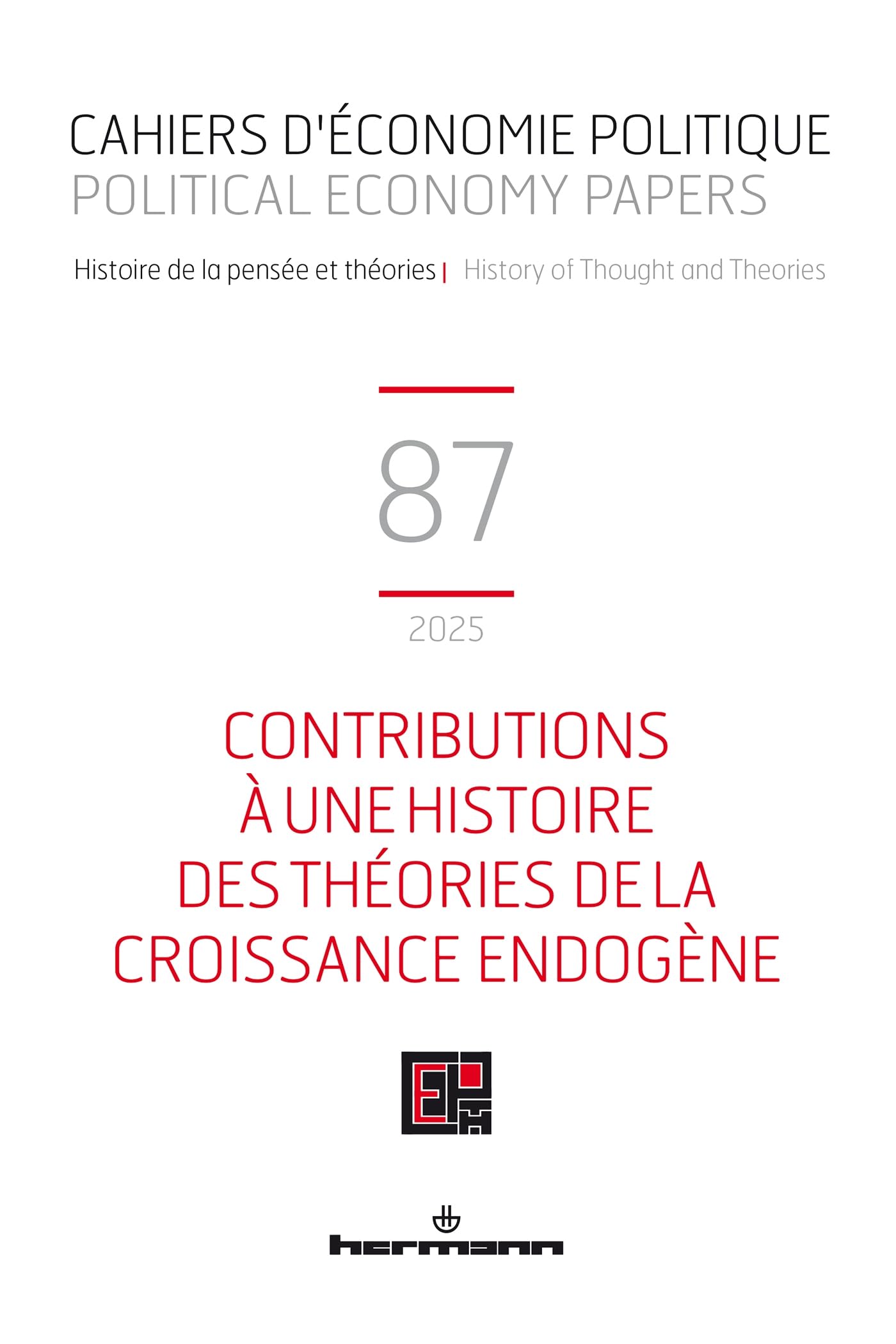 Cahiers d'économie politique n°87 book