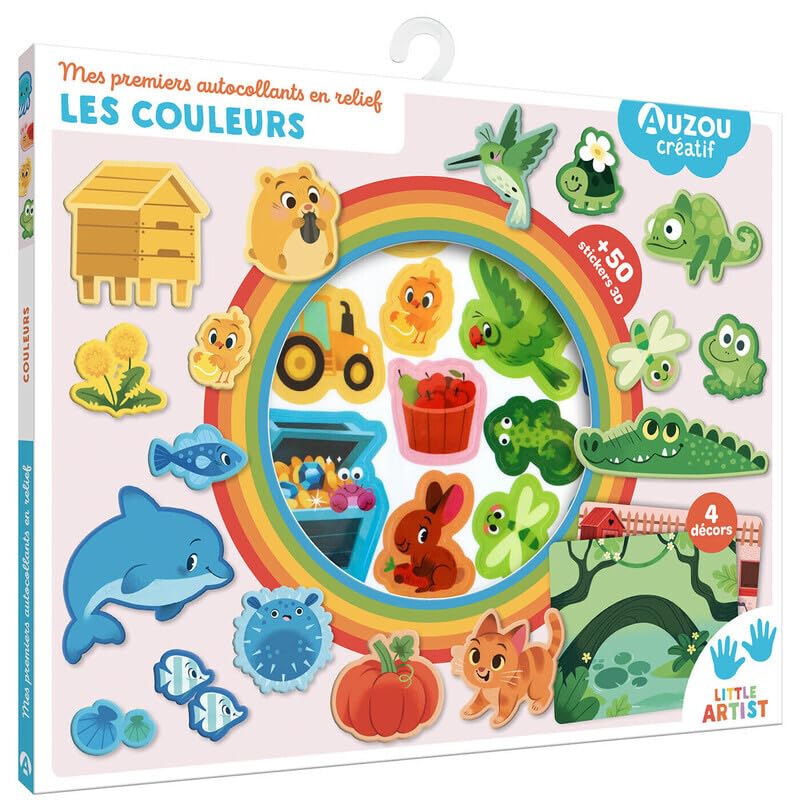 Ma pochette d'artiste - mes premiers autocollants en relief - les couleurs book