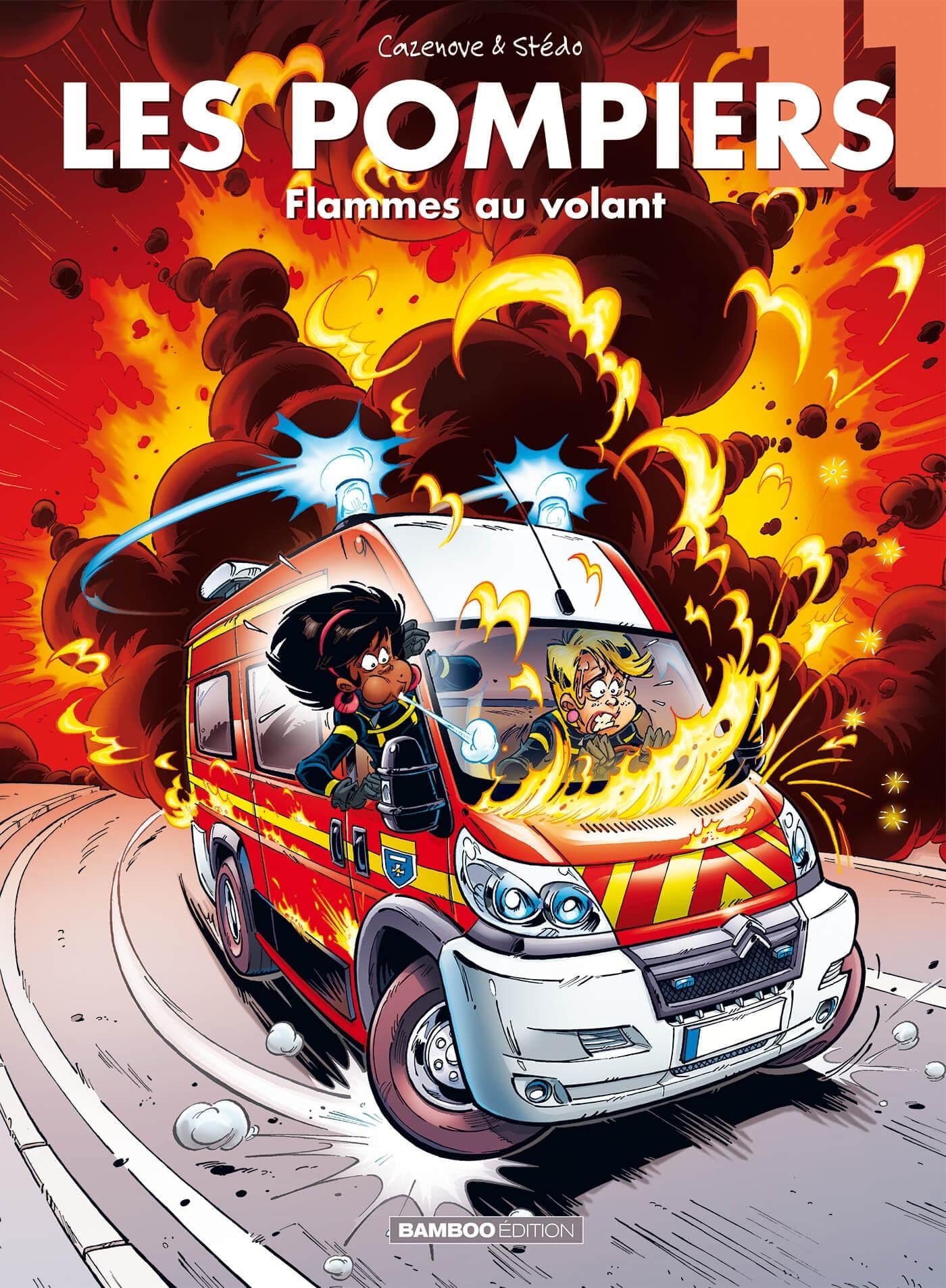 Les Pompiers - tome 11 - top humour: Flammes au volant Manga