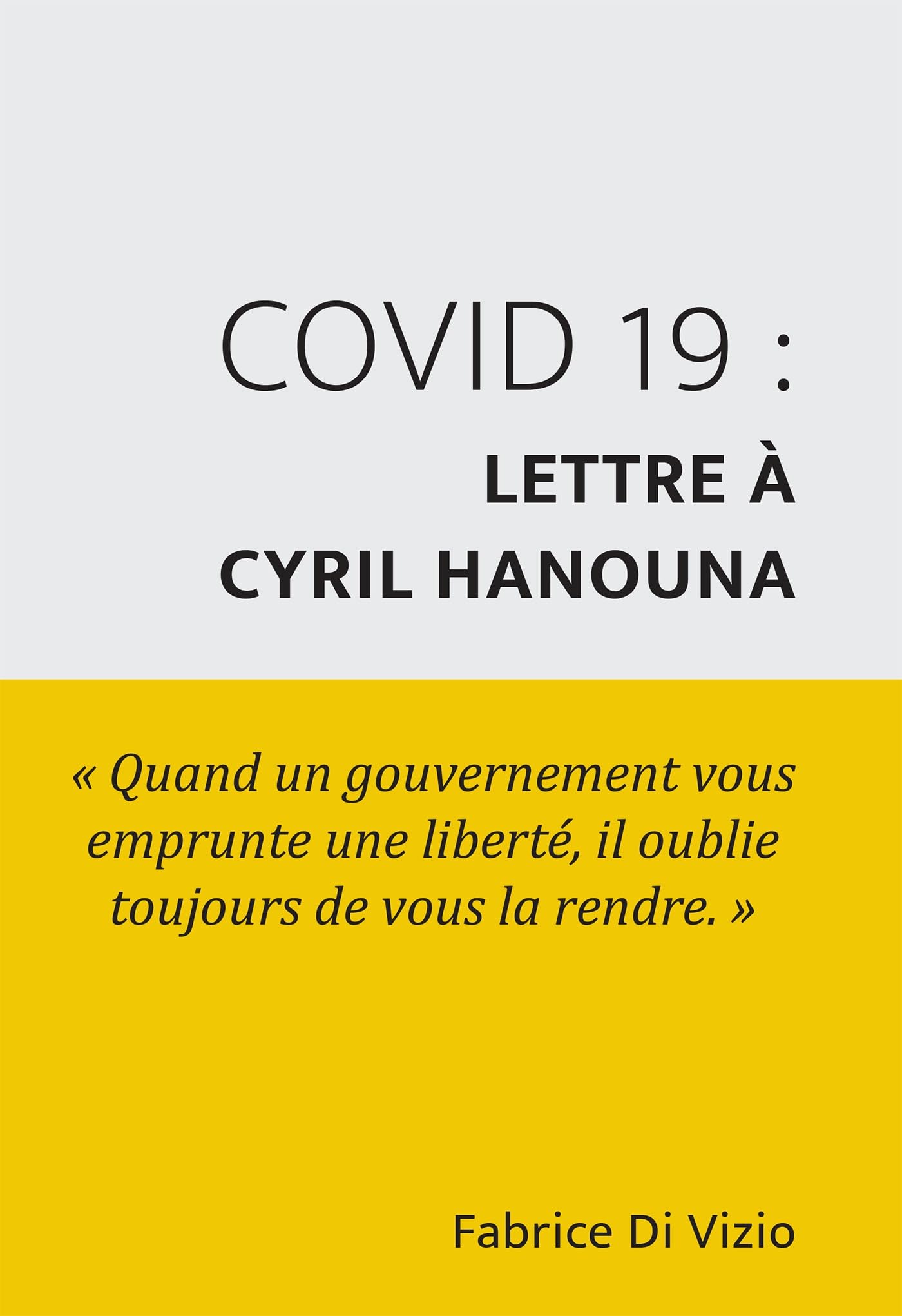 Covid 19 : Lettre à Cyril Hanouna book