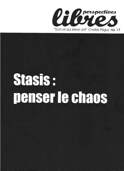 Product Image: Perspectives libres, n° 17. Stasis : penser le chaos