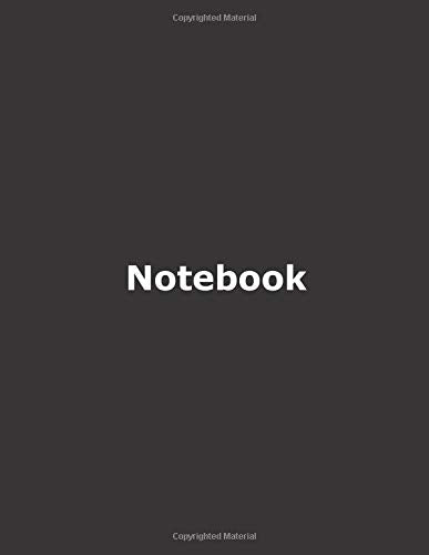 Notebook: Journal, Diary (Black Cover, Large, Blank Interior, 120 Pages, 8 x 11.5). Perfect for notes and drawing. (Notebook 8 x 11.5 Blank, Band 1) Learning & Reference