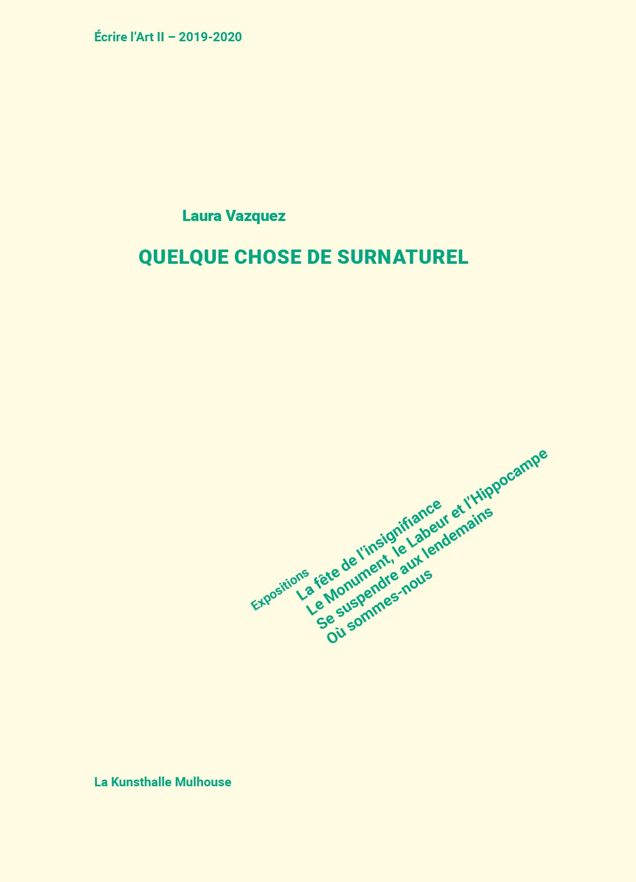 Écrire l'Art II: 2019-2020 – Quelque chose de surnaturel book