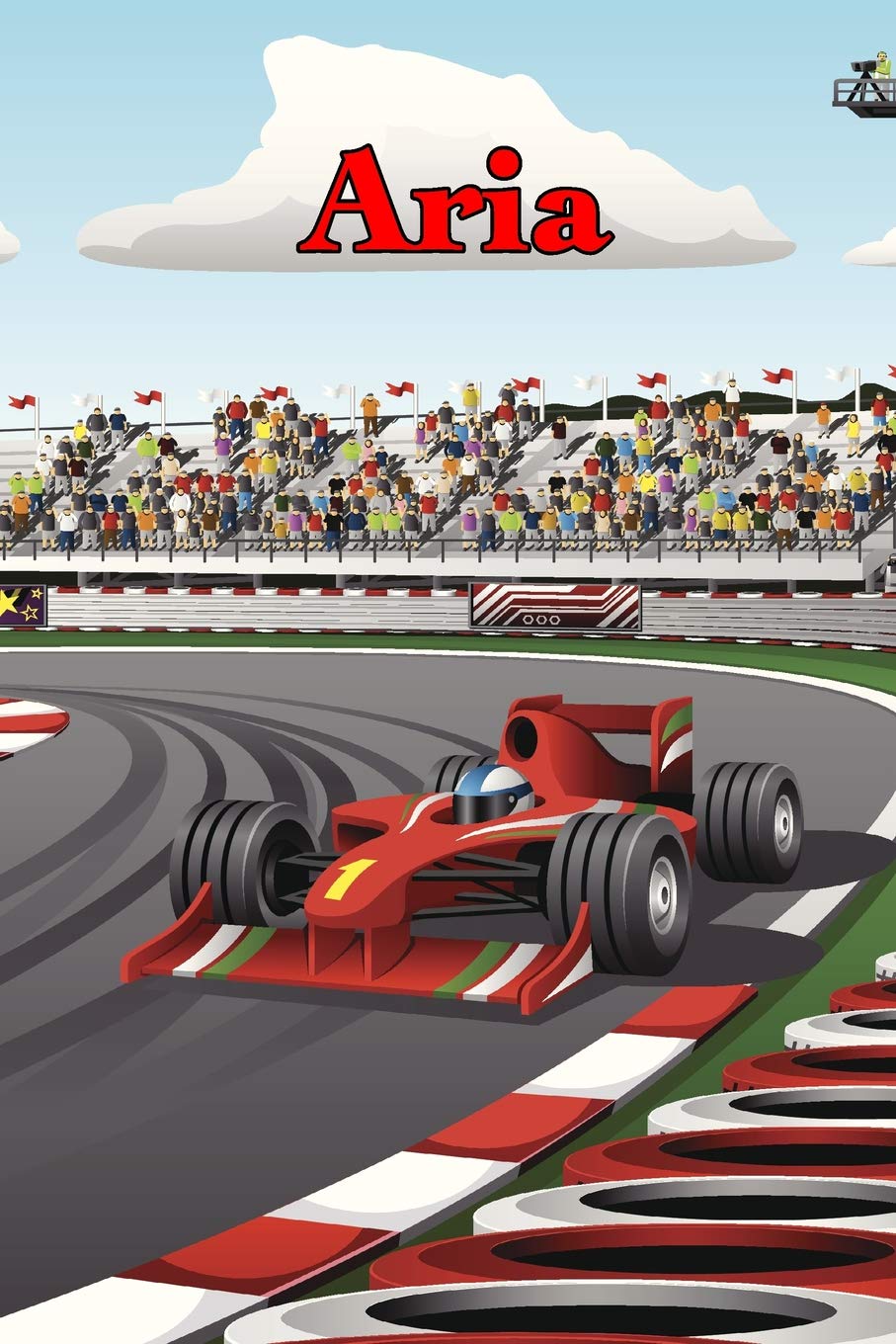 Aria: Racecar Blank Comic Book Notebook Journal book 120 pages 6"x9" book