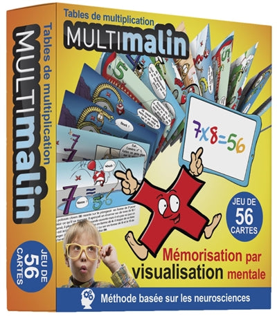 Product Image: Multimalin, tables de multiplication : mémorisation par visualisation mentale : jeu de 56 cartes