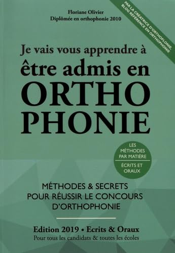 Je vais vous apprendre à être admis en orthophonie book
