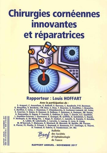 Chirurgies cornéennes innovantes et réparatices book