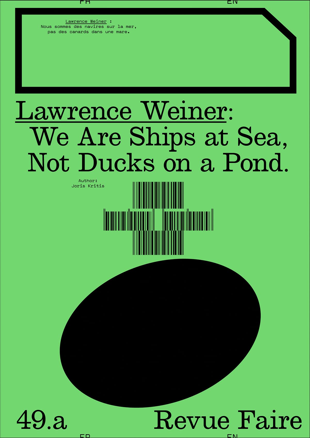 Faire – Regarder le graphisme n° 49: Lawrence Weiner book