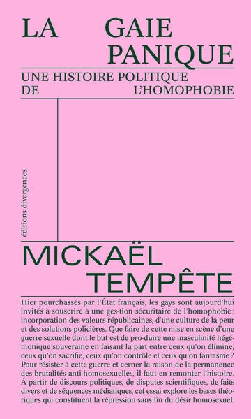 La gaie panique : une histoire politique de l'homophobie LGBTQ+