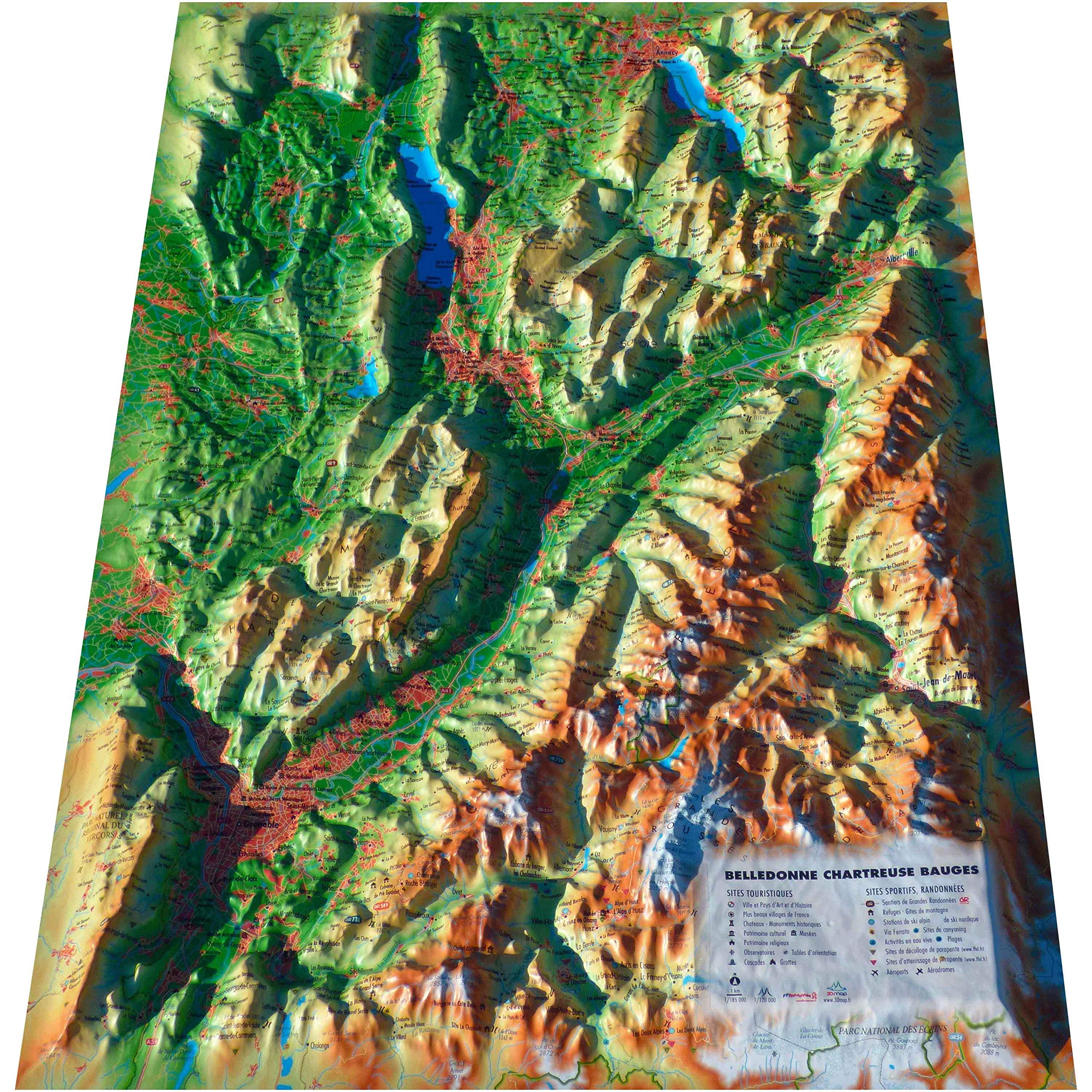 CARTE EN RELIEF DES BAUGES-BELLEDONNE-CHARTREUSE: CARTE EN RELIEF DES BAUGES-BELLEDONNE-CHARTREUSE book
