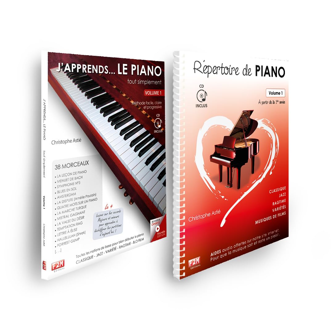 Offre DUO - J'apprends LE PIANO tout simplement - Vol 1 + Répertoire de PIANO - Vol 1 book
