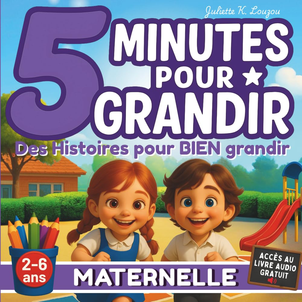 5 minutes pour grandir en maternelle - 28 histoires éducatives - livre pour enfants de 2 à 6 ans: illustrées et ludiques pour les garçons et filles dès la rentrée en maternelle. book
