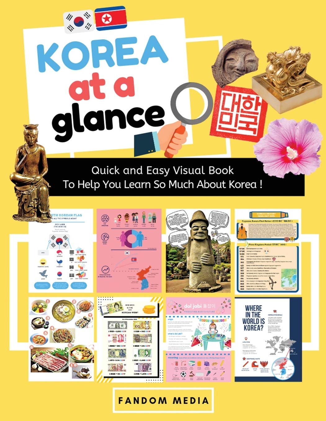 KOREA AT A GLANCE (FULL COLOR): Quick and Easy Visual Book To Help You Learn and Understand Korea! (The K-Pop Dictionary) Foreign Languages ​​& Dictionaries