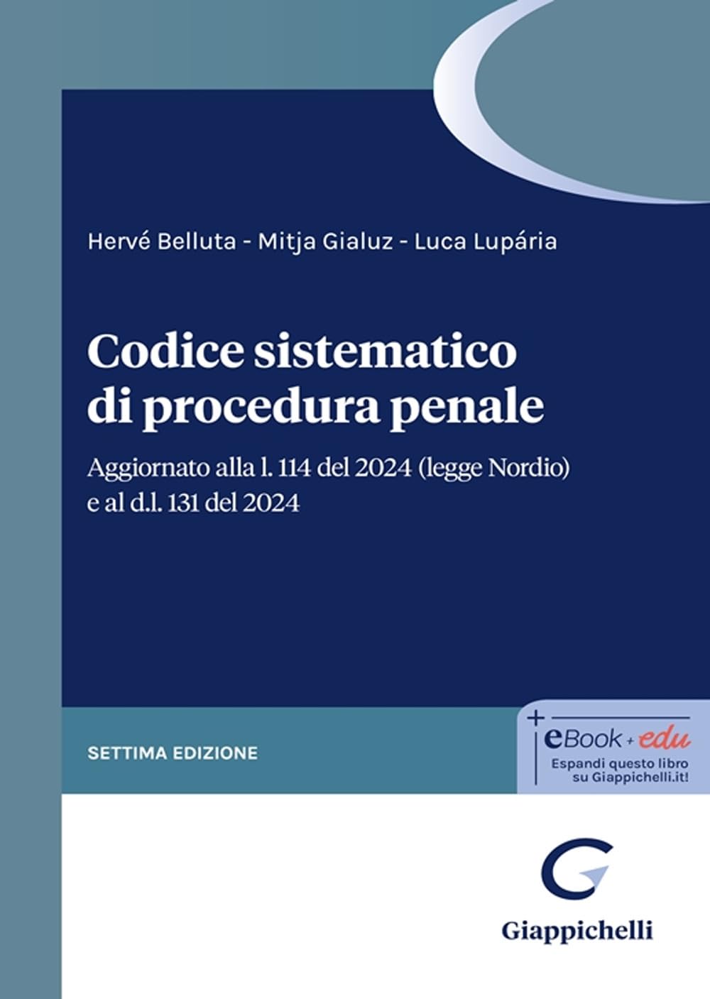 Codice sistematico di procedura penale Law