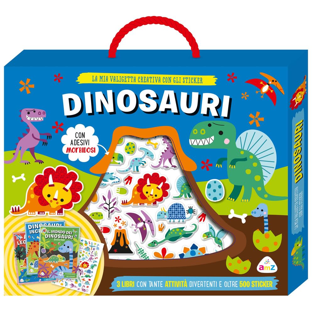 Dinosauri. Valigetta con sticker book