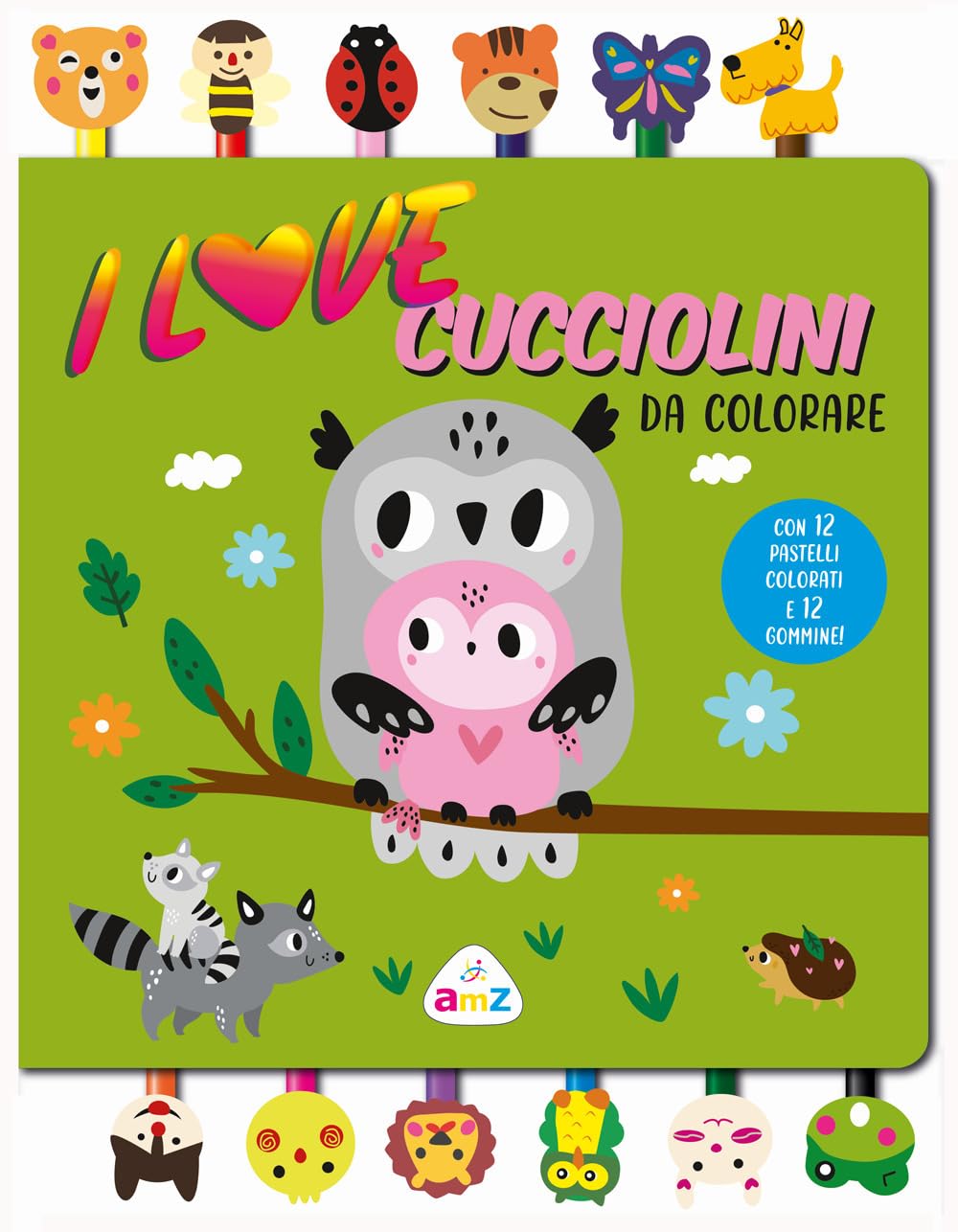 I love cucciolini da colorare. Ediz. a colori. Con 12 pastelli colorati e gommine book